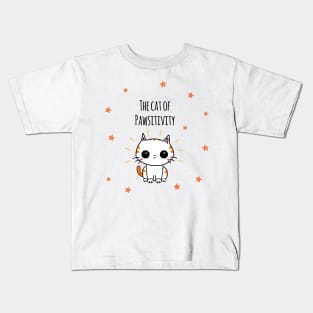 'The Cat Of Positivity' Kids T-Shirt